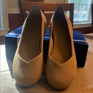 Rothy's the flat in camel color. Gentle used.  No box